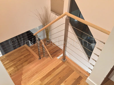 Matching Wood Top Rails Are a Great Addition to Either of Our Cable Railing Systems