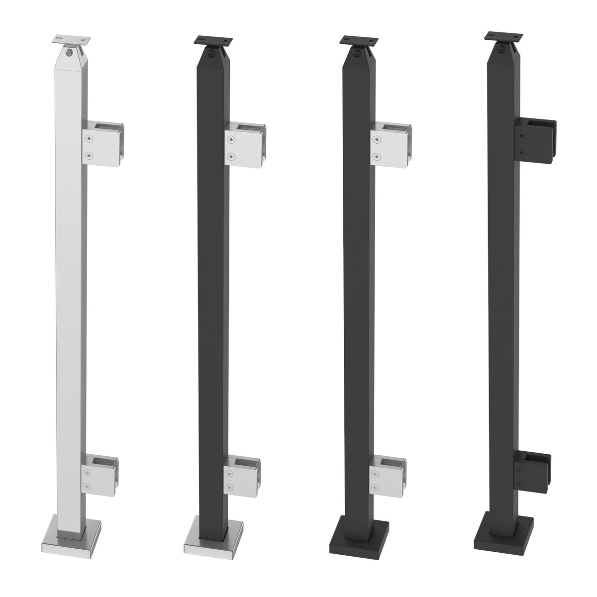 Glass Railing Square Surface Mount Po...