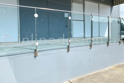 Commercial Glass Railing on the Lonestar Building in WA