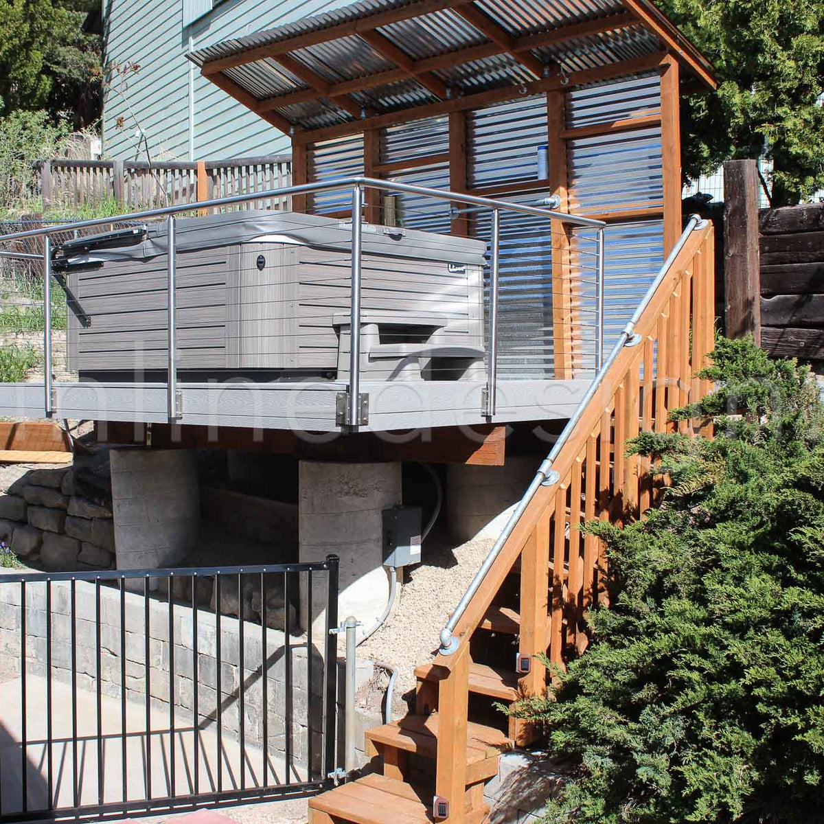 Derrick’s Use of Fascia Mounted Press & Latch Cable Railing in ID ...