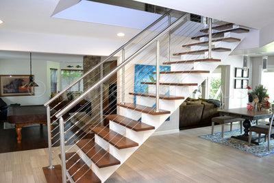 Introducing Evan's Perfect Oasis: Elevate Your Home with Inline Design's Stainless Steel Round Cable Railing