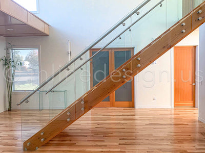 Elevating Elegance: Anna's Transformation with Inline Design's Glass Adapter Standoffs and Round Handrails
