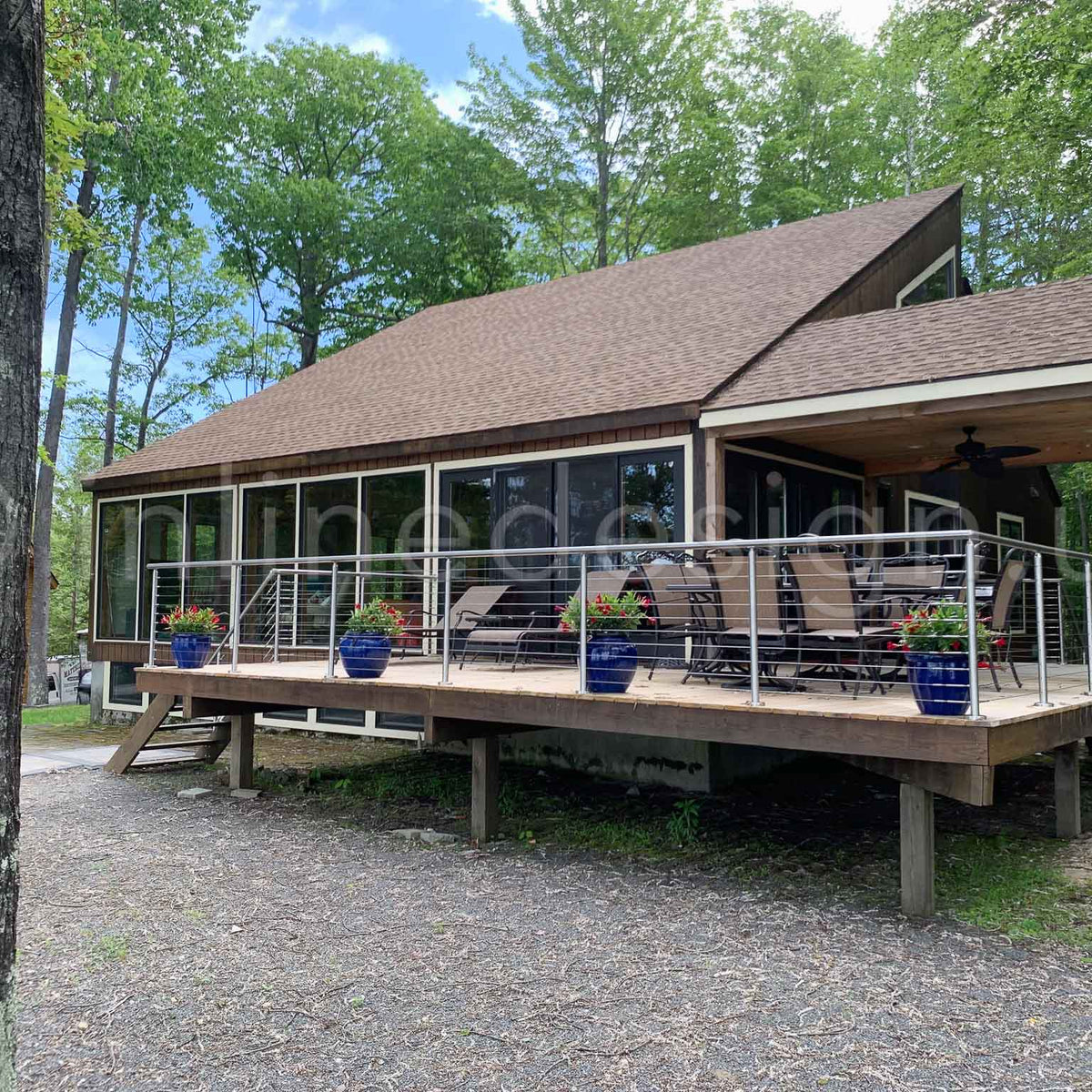 Stainless Steel Cable Railing System Perfectly Complements a Marine Ho ...