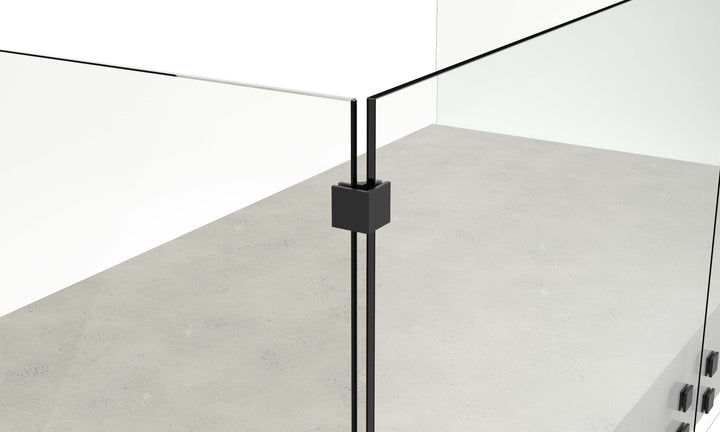 Glass-Stabilizer-Square-Corner-front-black-Matte-balcony