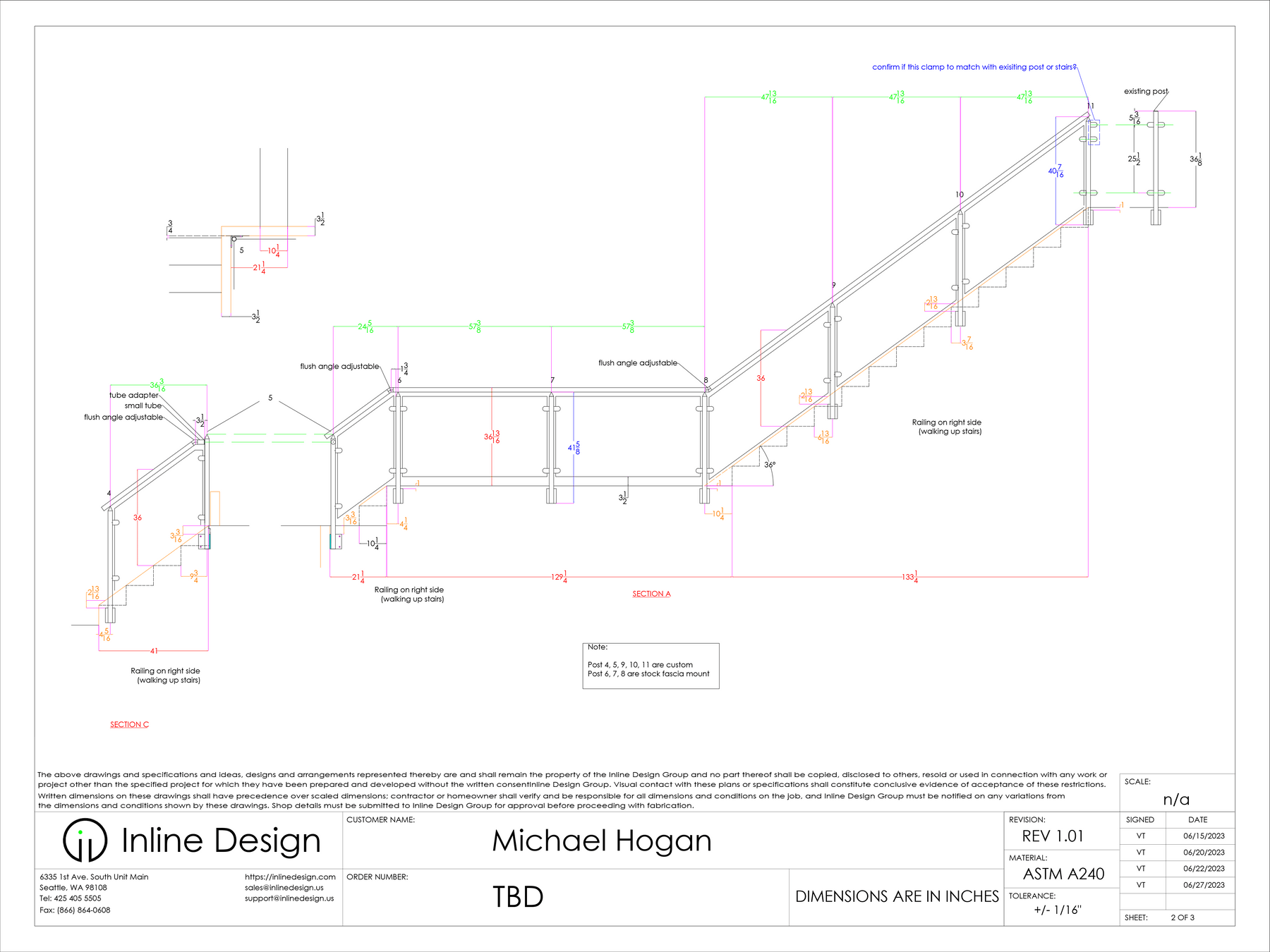 CAD Drawing & Custom Fabrication for Cable and Glass Railings – Inline ...