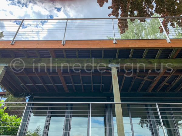 upper view deck railing