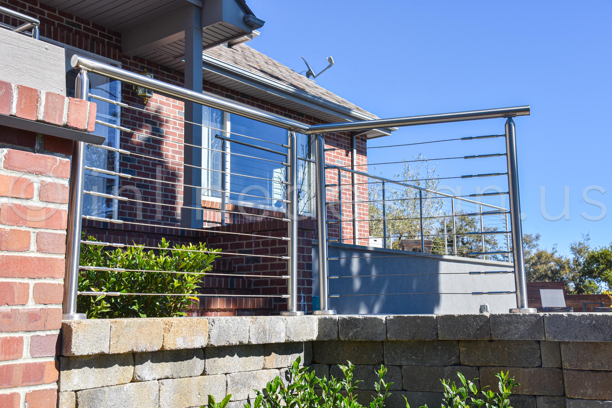 stainless steel railing glass residential