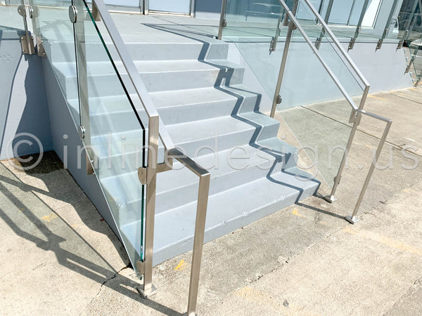 commercial storefront railing glass
