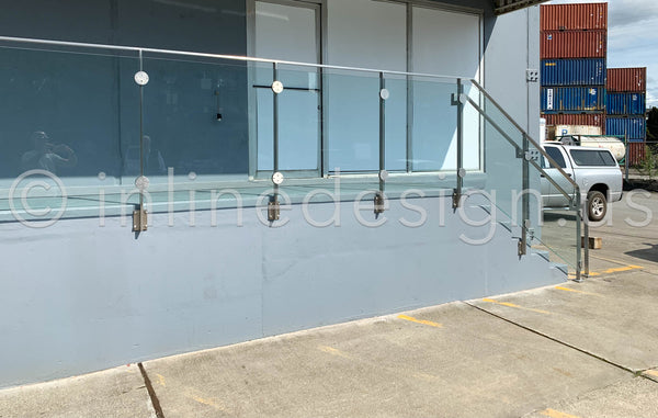 outdoor glass railing clamps