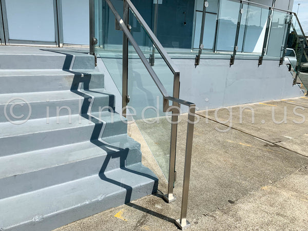railing glass clamps exterior