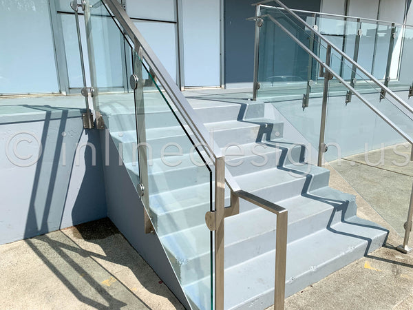 railing lonestar glass clamps