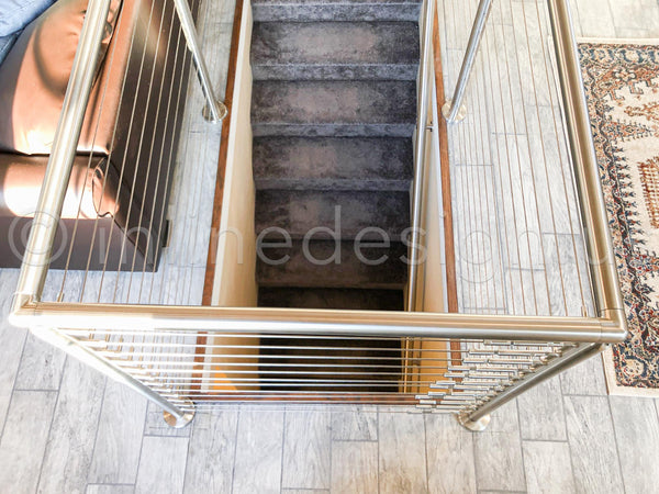 wire staircase railing