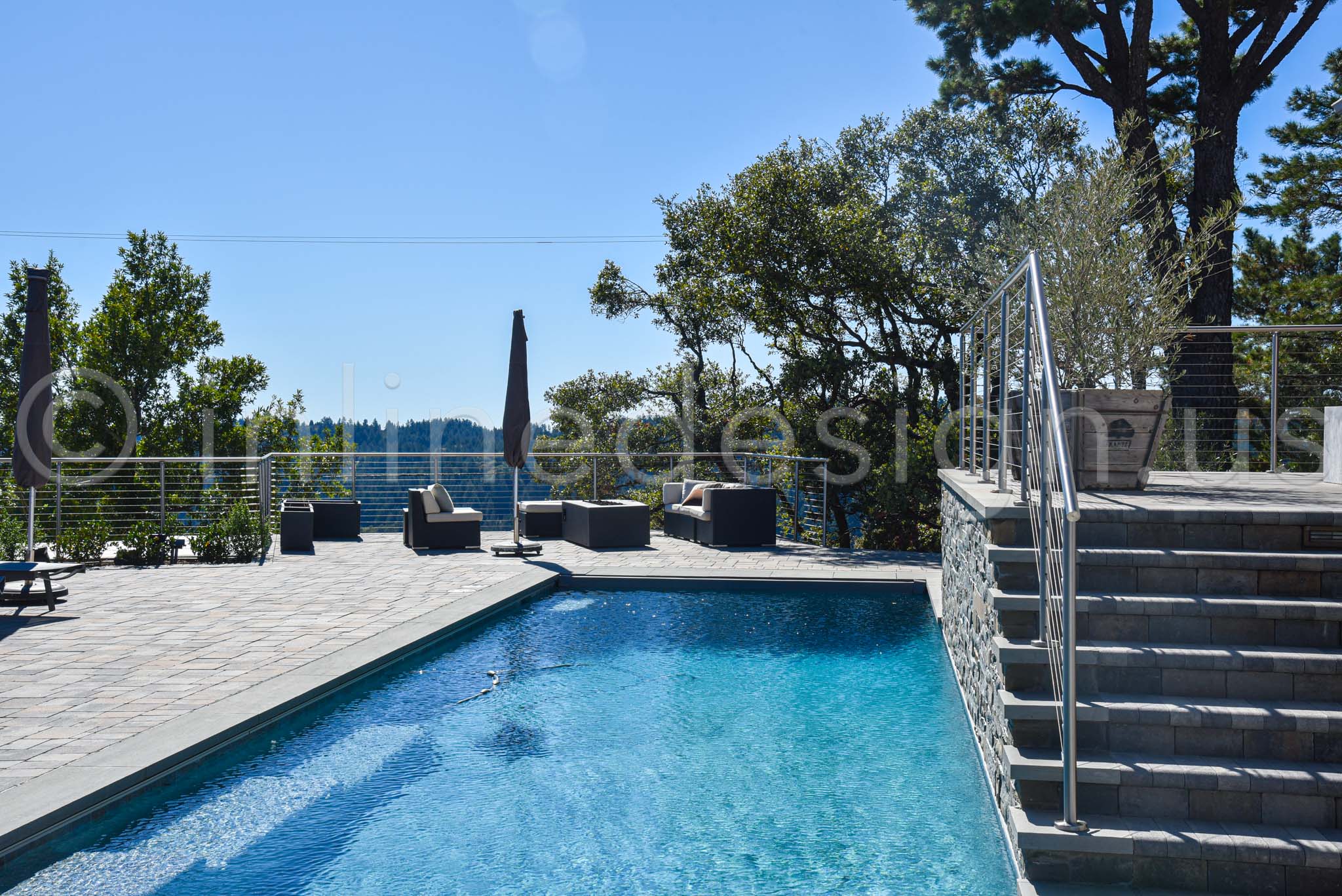 stainless steel railing glass residential