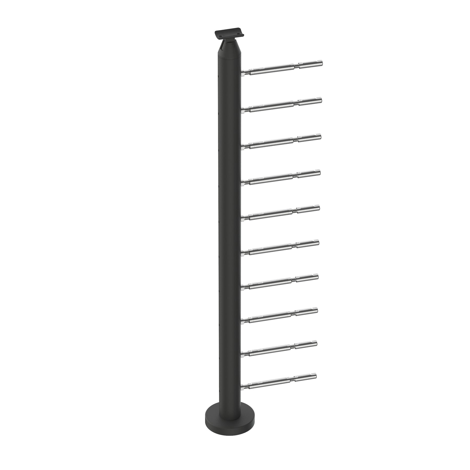 Cable Railing Round Surface Mount Post – Inline Design