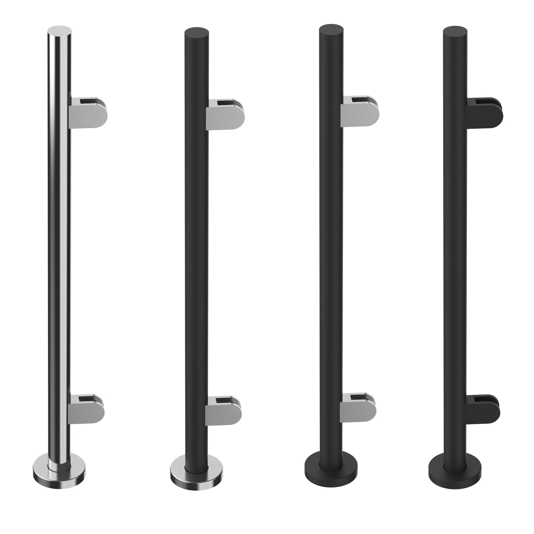 Glass Railing Round Surface Mount Post – Inline Design
