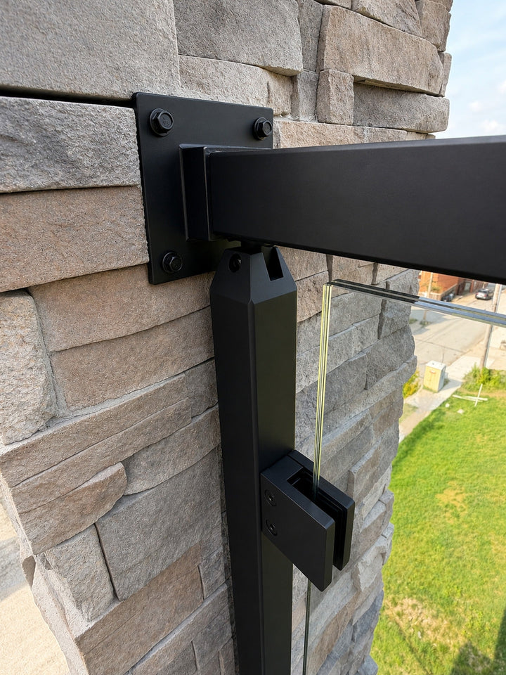 Square Glass Clamp for Flat Surface, 4-Pack – Inline Design