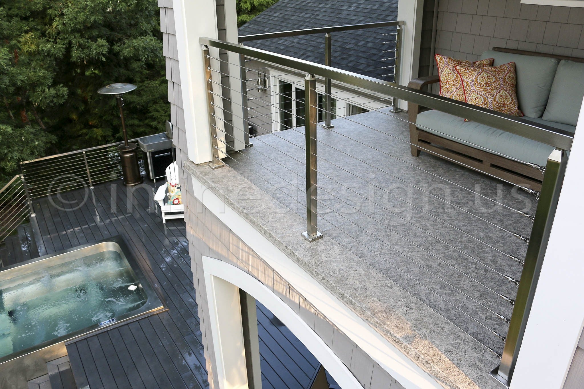 stainless steel cable railing deck