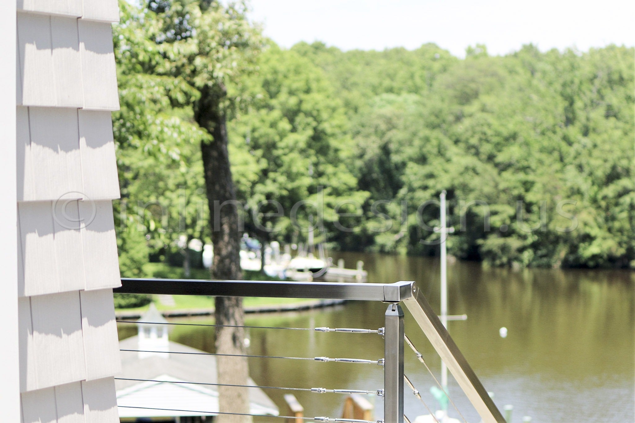 stainless steel cable railing forest