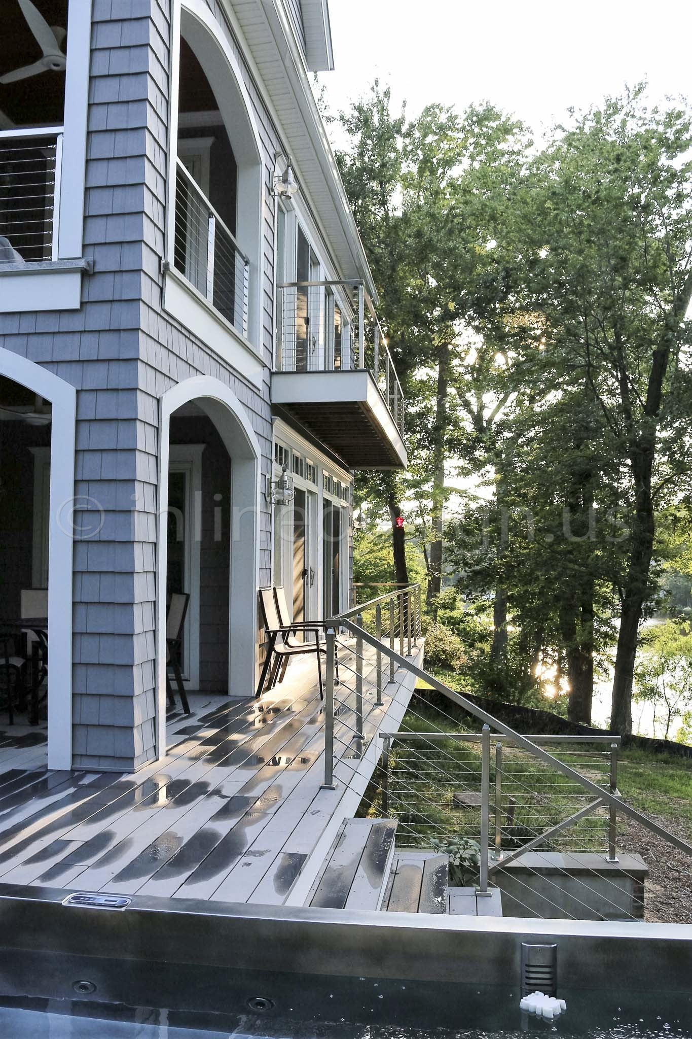 stainless steel cable railing patio