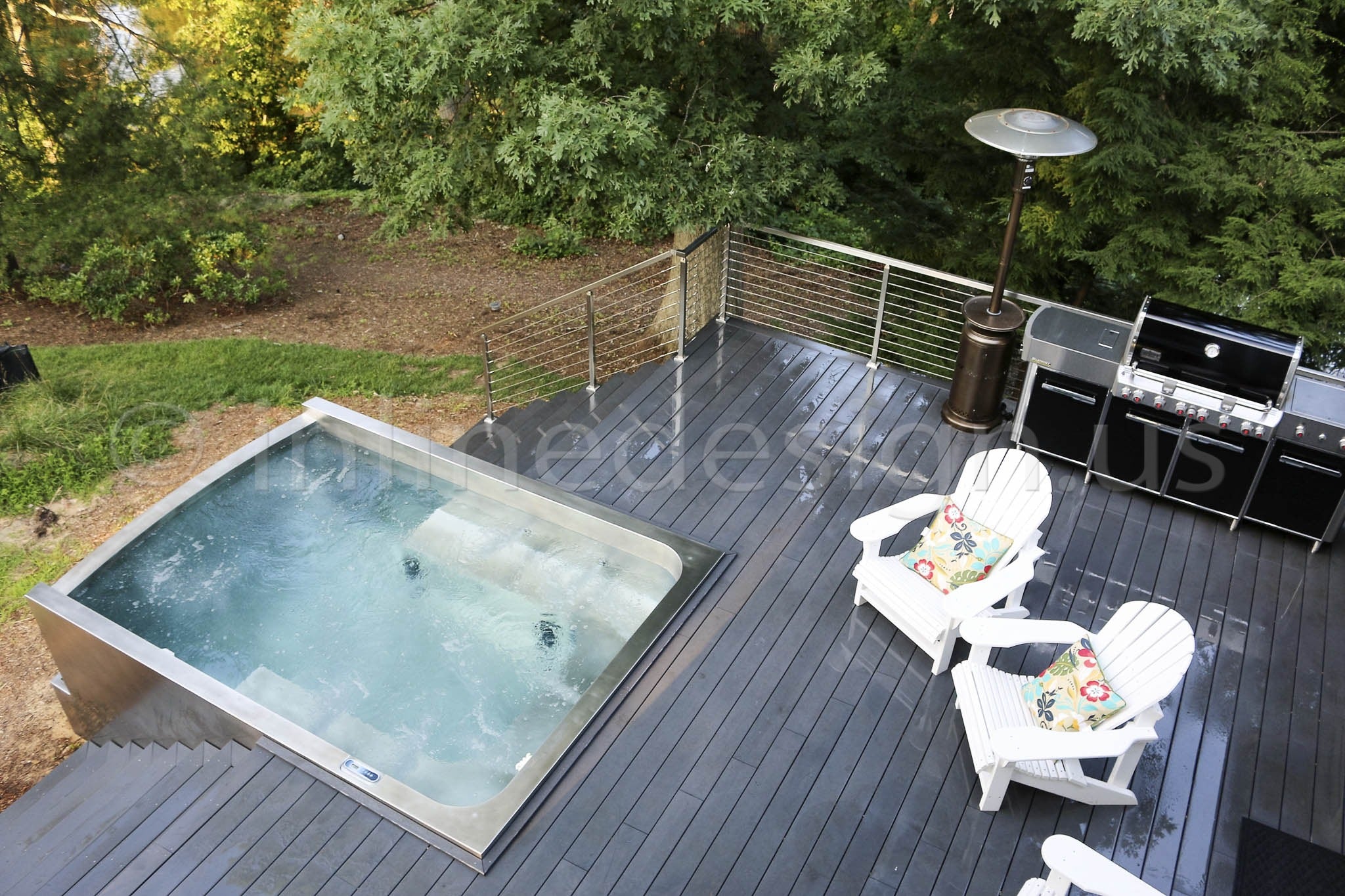 stainless steel cable railing pool