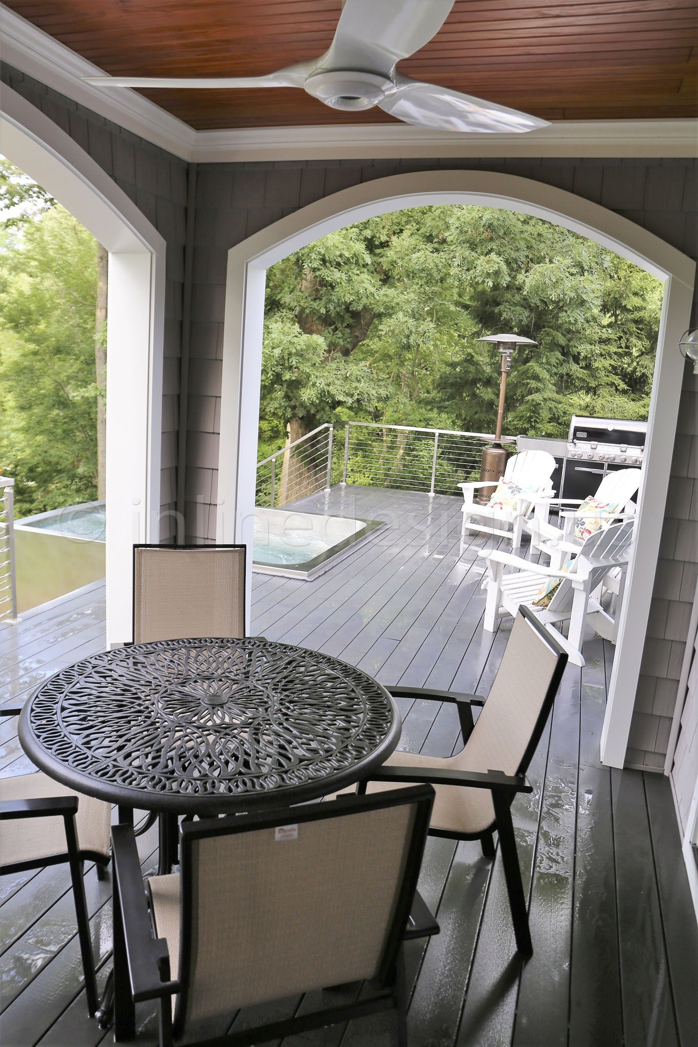 stainless steel cable railing table
