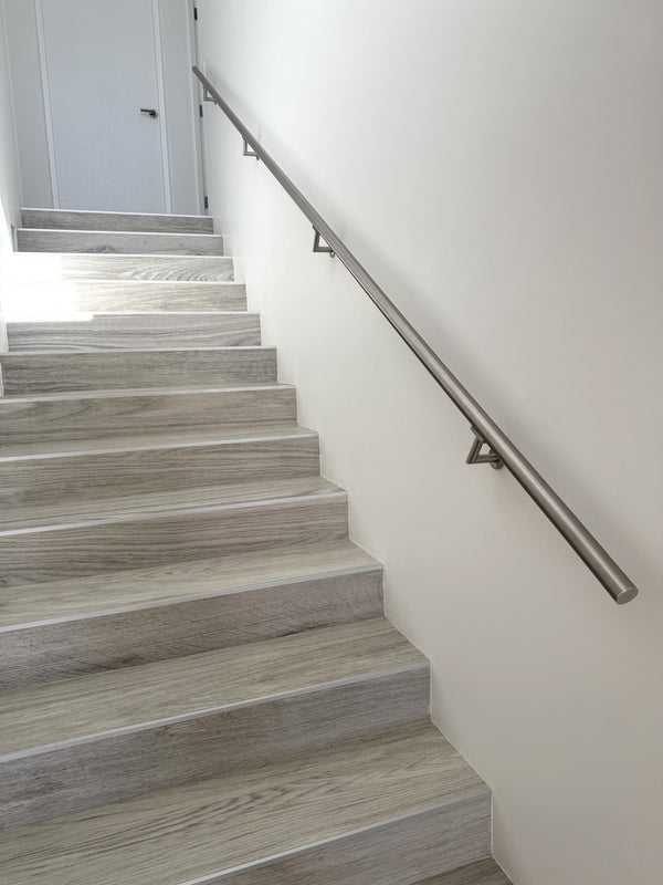 frameless interior glass railing with standoffs and wall handrail, Cabo San Lucas (8)