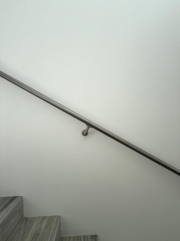 frameless interior glass railing with standoffs and wall handrail, Cabo San Lucas (10)