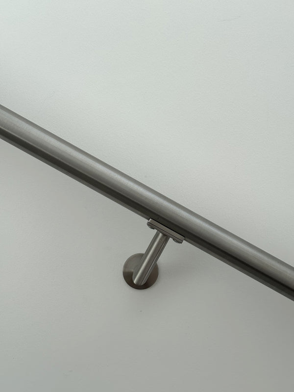 frameless interior glass railing with standoffs and wall handrail, Cabo San Lucas (12)