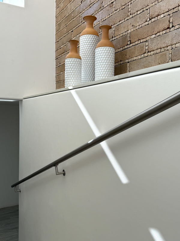 frameless interior glass railing with standoffs and wall handrail, Cabo San Lucas (16)