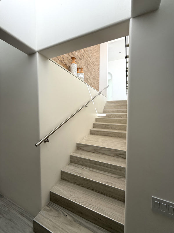 frameless interior glass railing with standoffs and wall handrail, Cabo San Lucas (21)