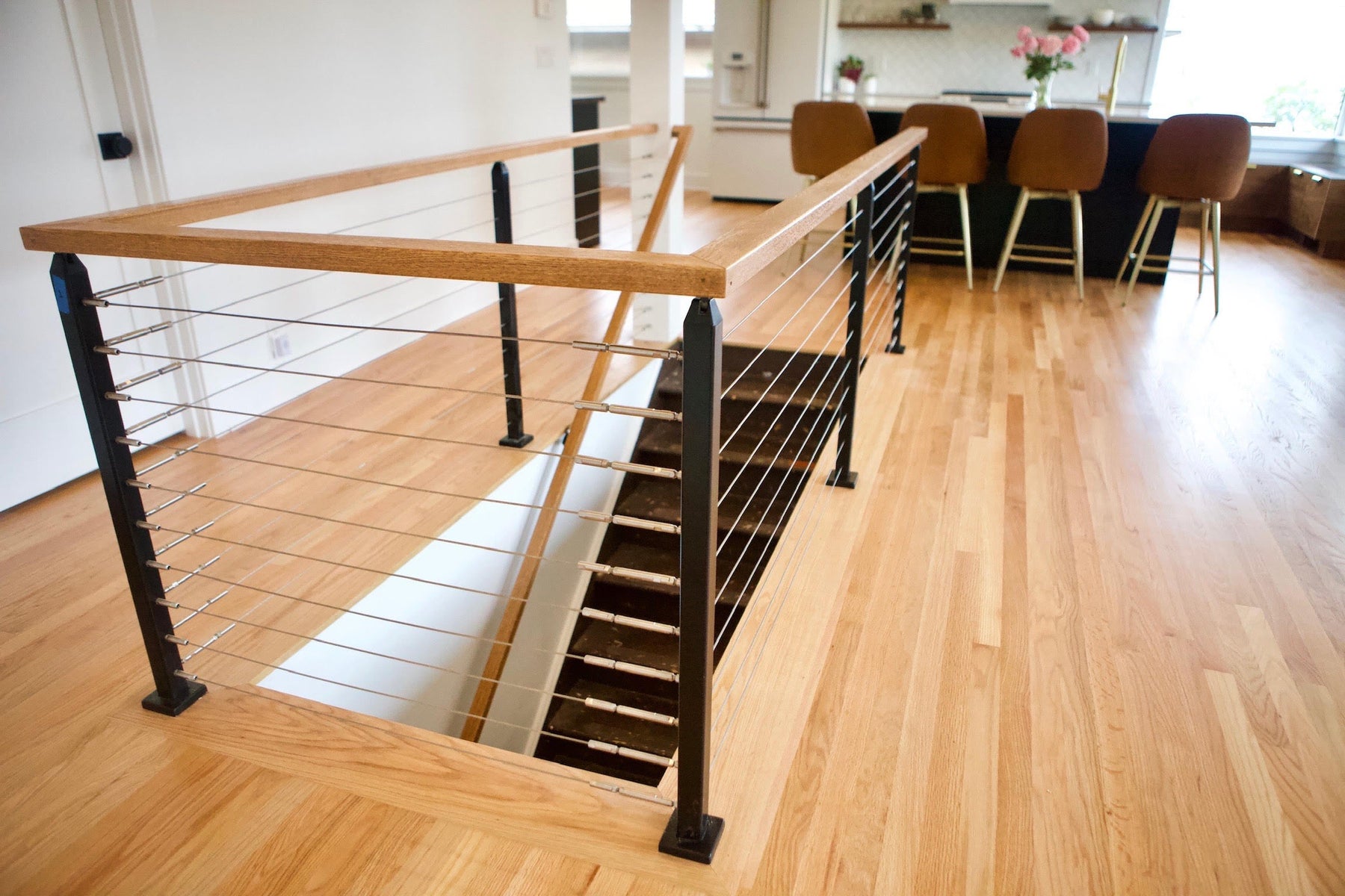Inline Guard Railing Cable Railing Square Surface Mount Post – Inline Design