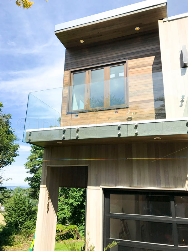 frameless glass balcony railing with round standoffs, Kenmore WA (6)