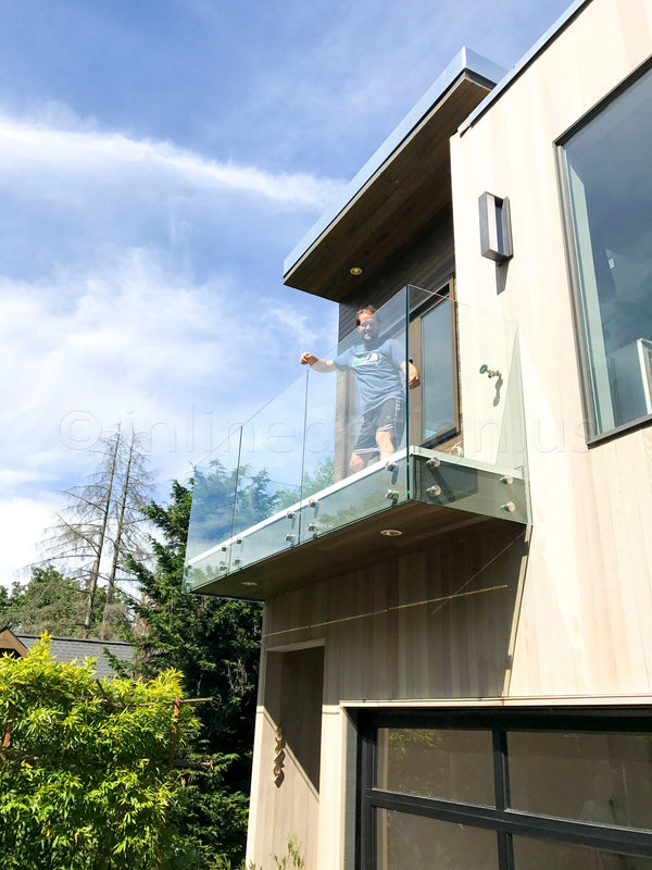 frameless glass balcony railing with round standoffs, Kenmore WA (4)