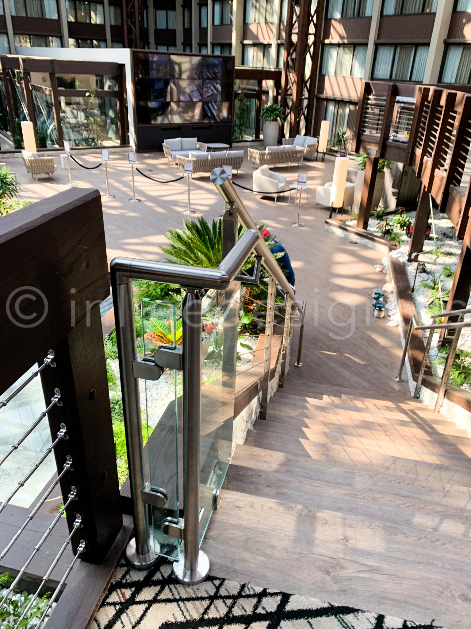 glass railings interior