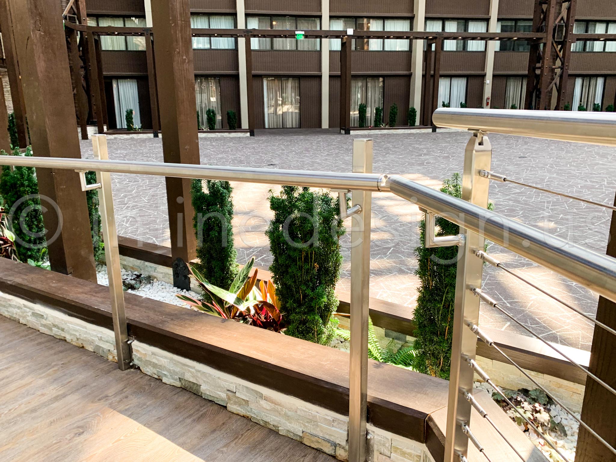 modern cable railing mariott