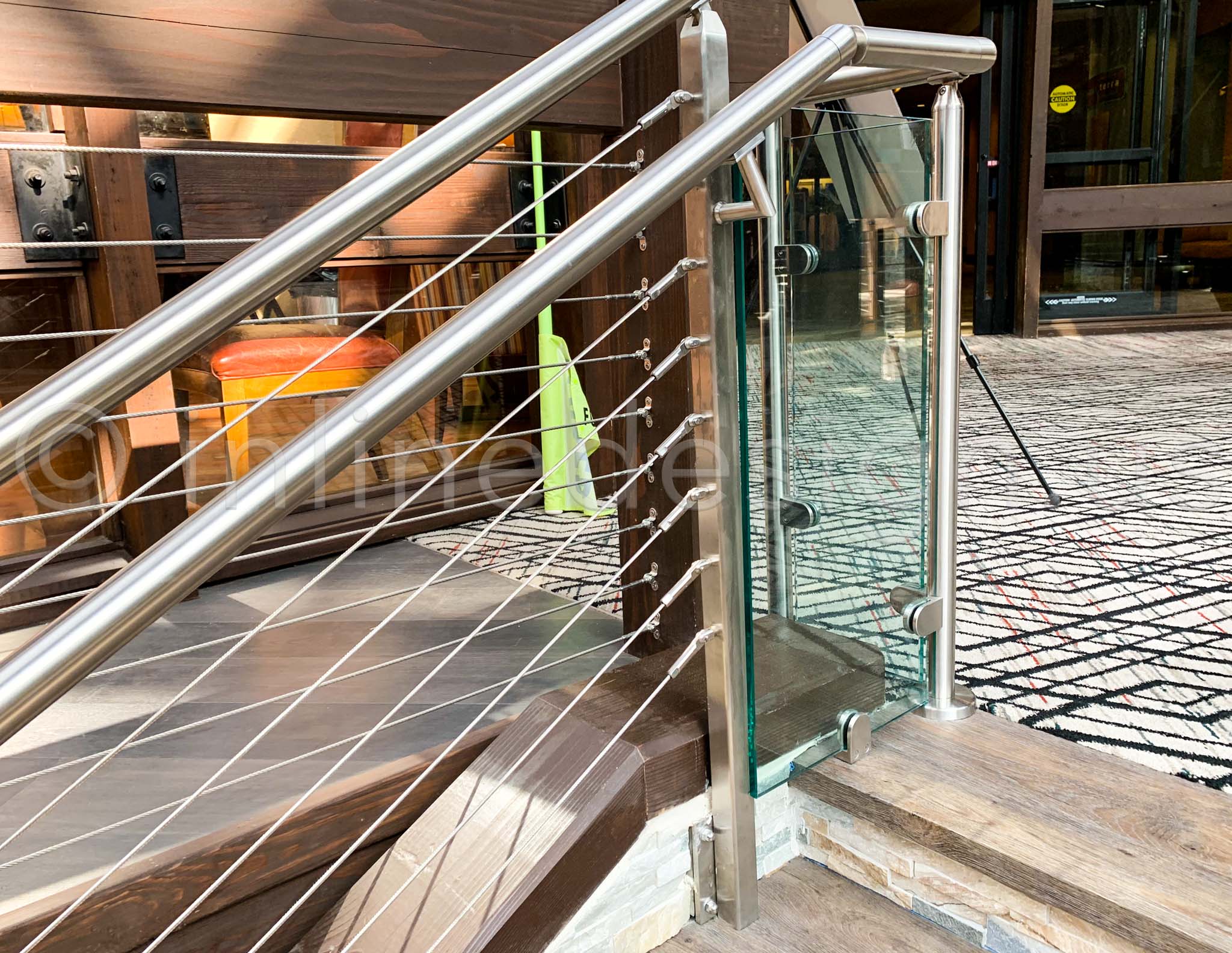 wood and cable railing marriott