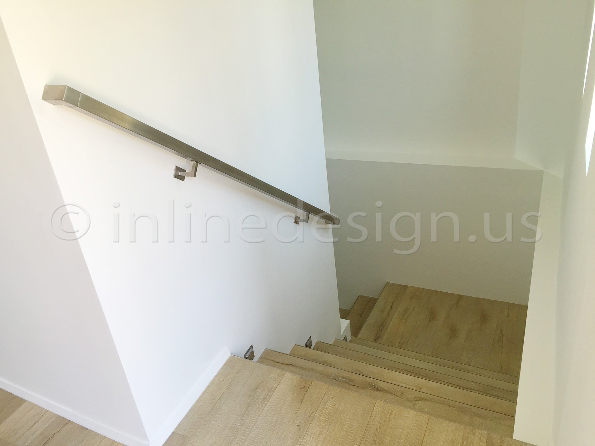 stainless steel handrail down stairs