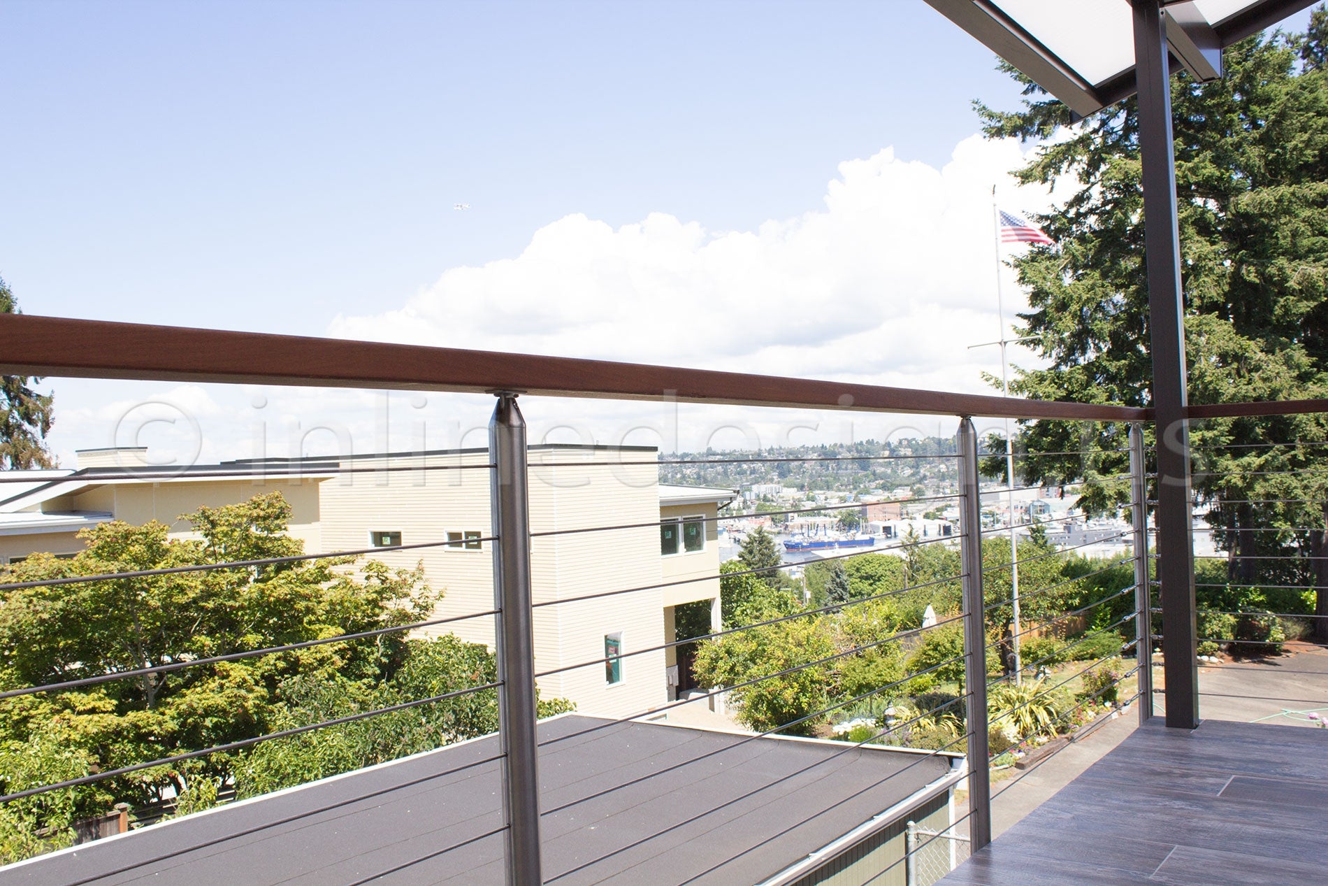 stainless steel cable flag railing seattle round