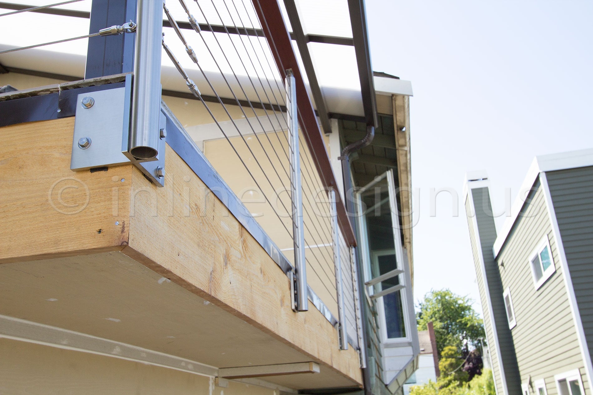 stainless steel cable railing corner bracket seattle round