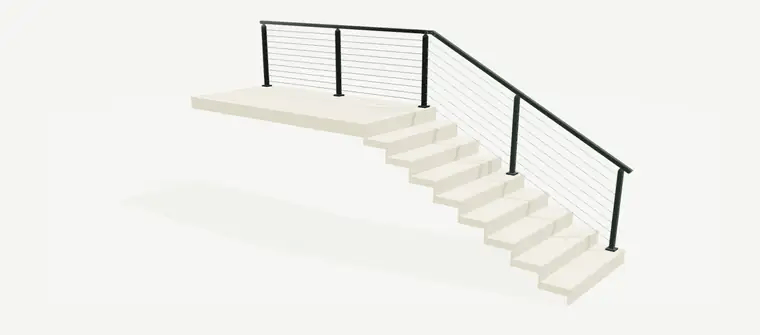 Interactive 3D railing designer