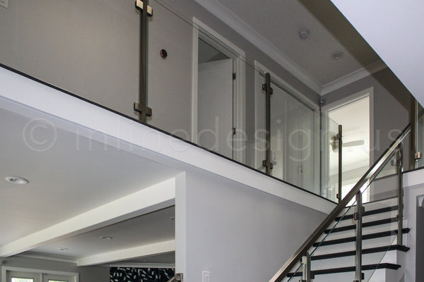 balcony overlooking stairs
