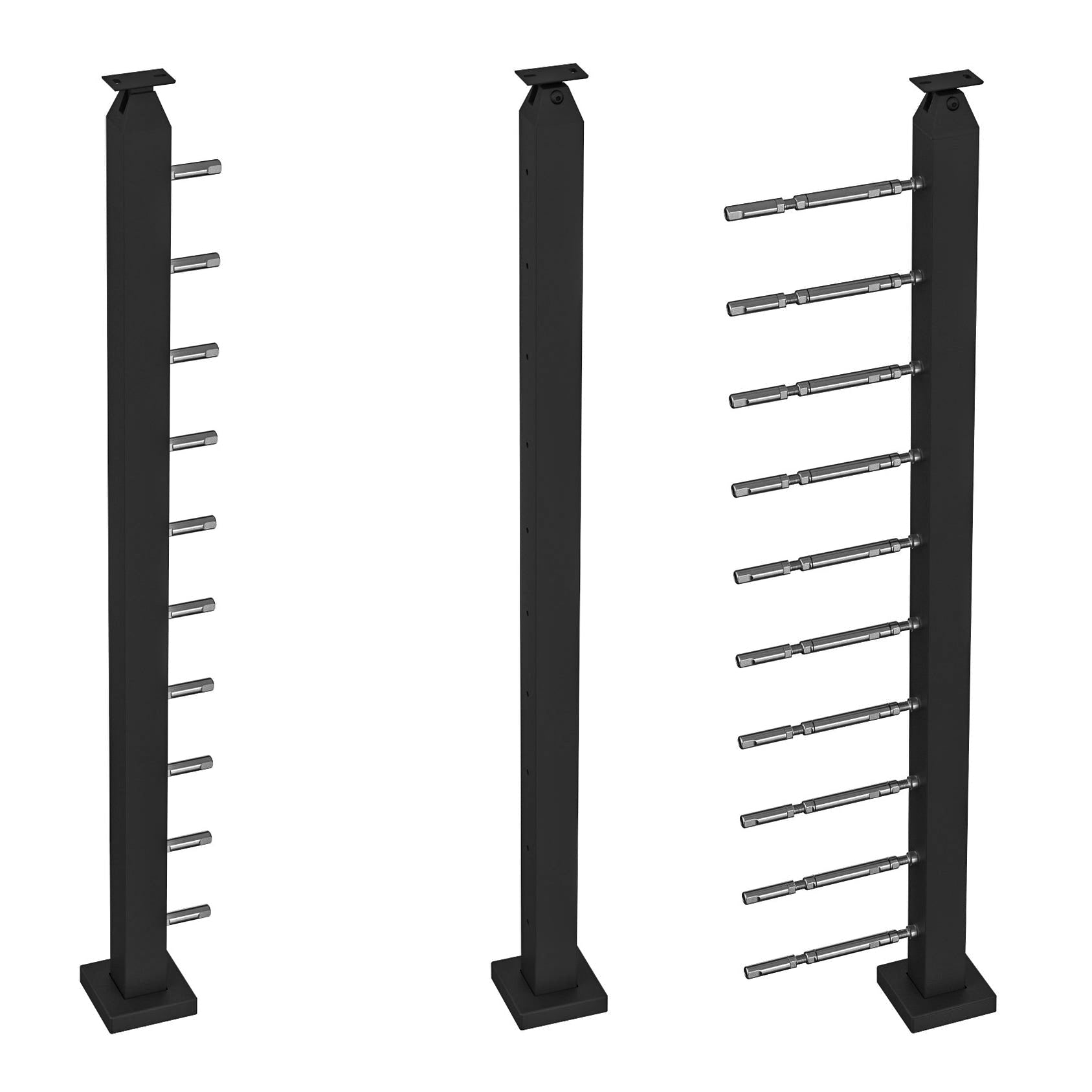 Cable Railing Square Surface Mount Post – Inline Design