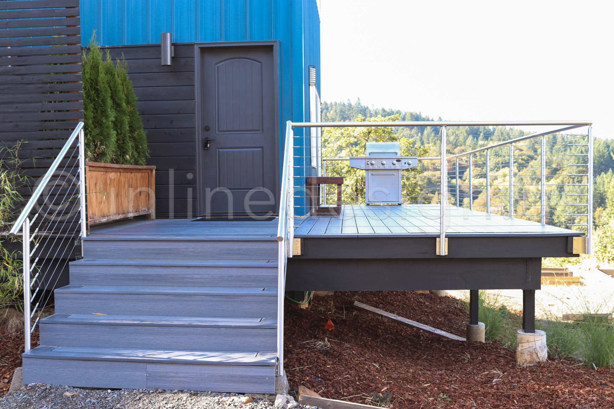 entry porch cable railing
