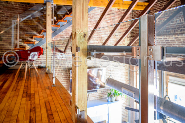 deck railing square glass