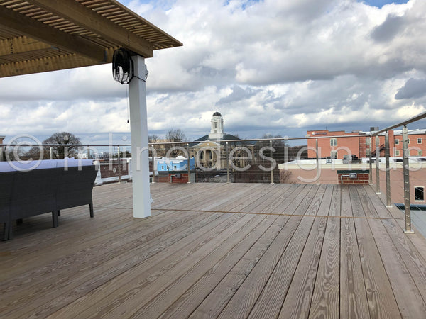 exterior roof deck guardrail