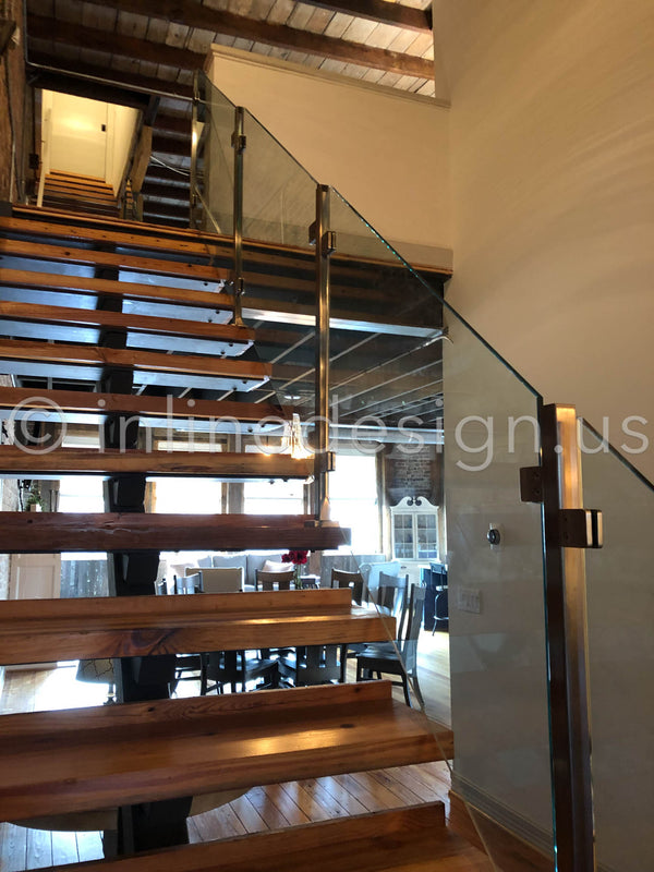front view glass loft guardrail