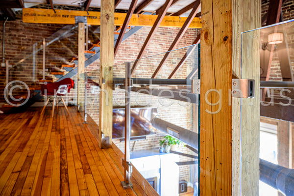 loft deck railing glass