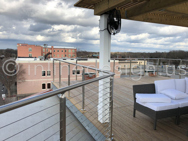 outdoor roof top cable railing