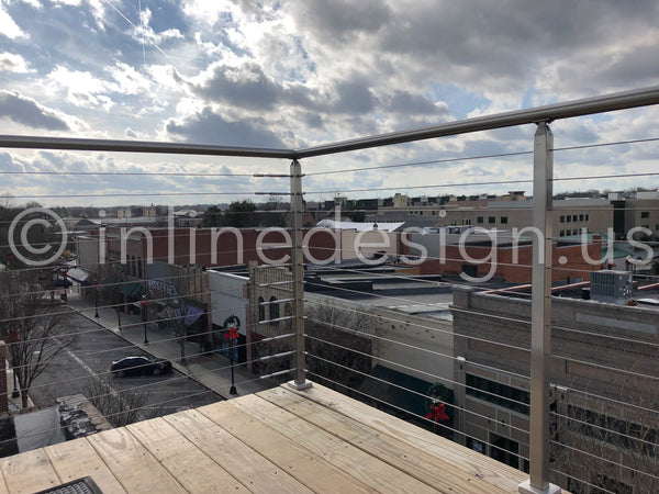 outdoor roof top railing cable