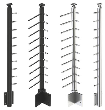 Cable Railing Round Stainless Steel 316 Fascia Mount Post